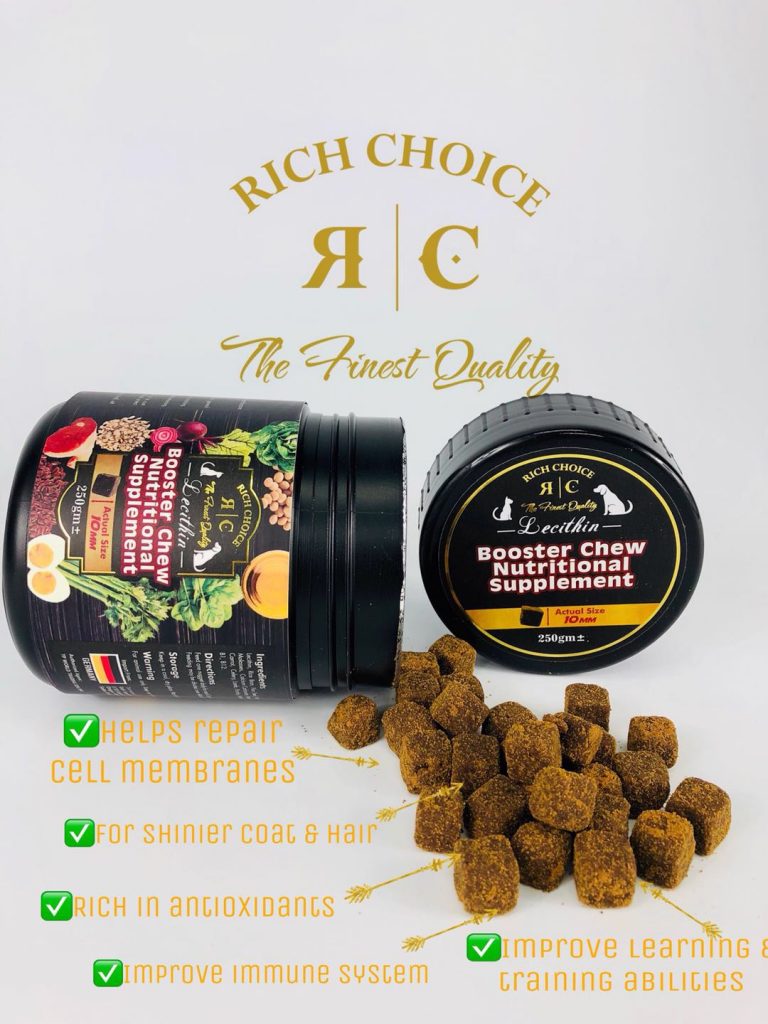 RICH CHOICE HOLISTIC LECITHIN BOOSTER CHEW SUPPLEMENT FOR CATS AND DOGS 250GM/CAN – YP World