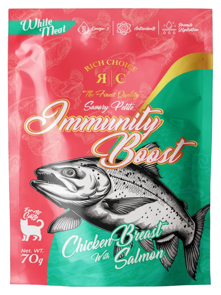 Copy of RC POUCH WHITE MEAT CHICKEN W SALMON FRONT