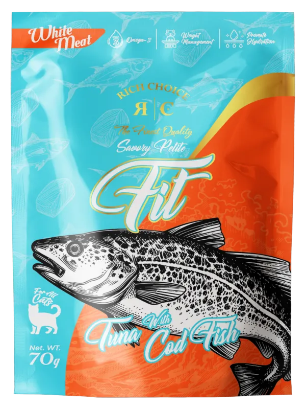 Copy of RC POUCH WHITE MEAT TUNA W COD FISH FRONT