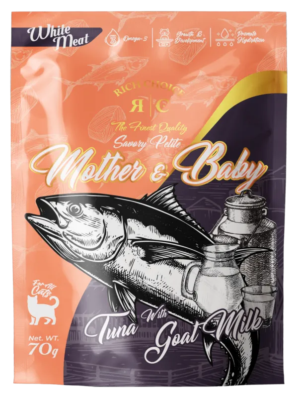 Copy of RC POUCH WHITE MEAT TUNA W GOAT MILK FRONT