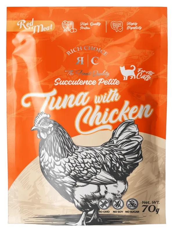 Copy of RC POUCH RED MEAT TUNA W CHICKEN FRONT