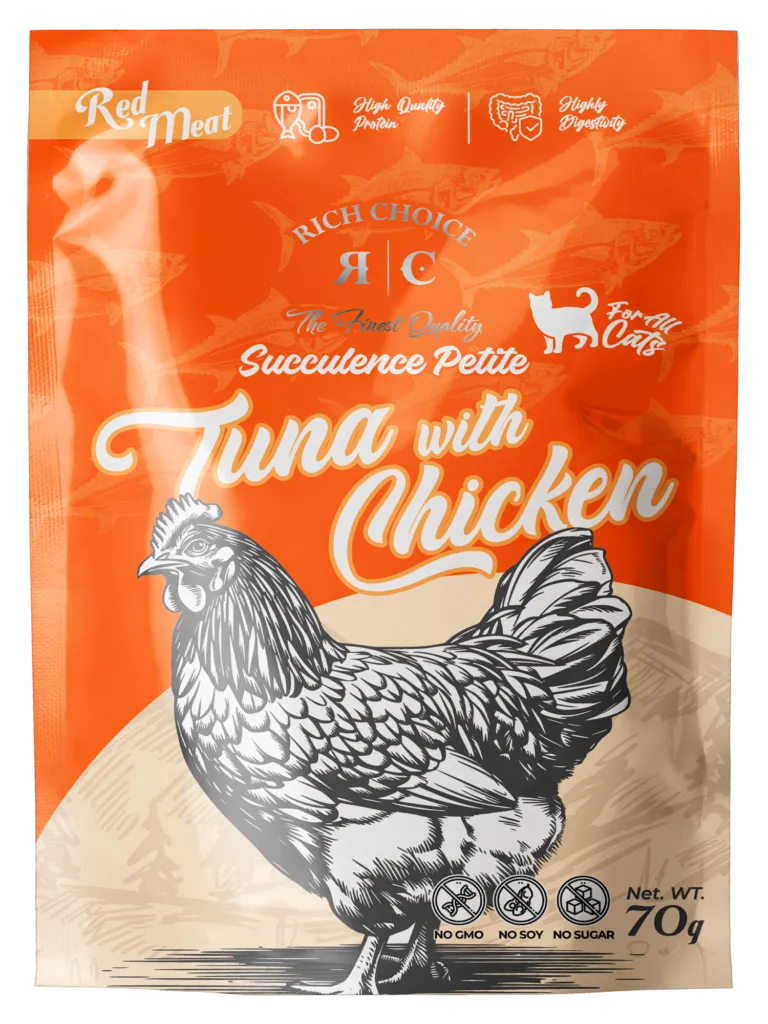 Copy of RC POUCH RED MEAT TUNA W CHICKEN FRONT