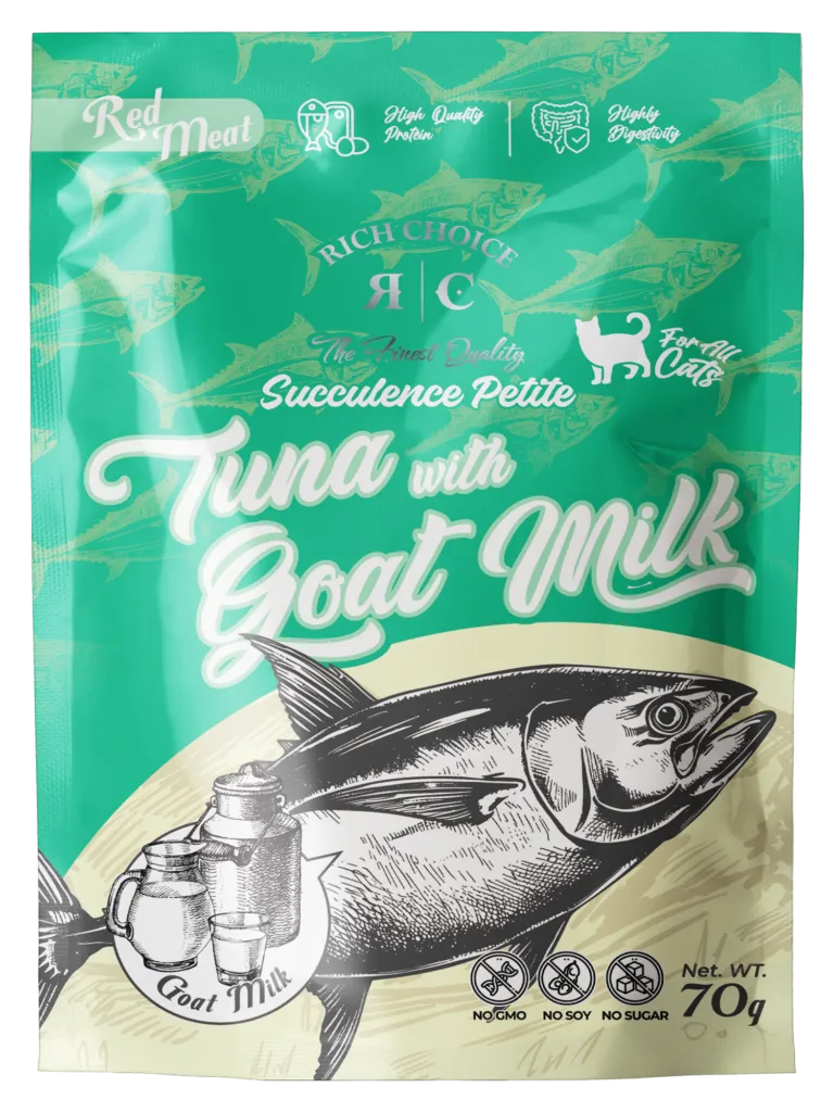 Copy of RC POUCH RED MEAT TUNA W GOAT MILK FRONT